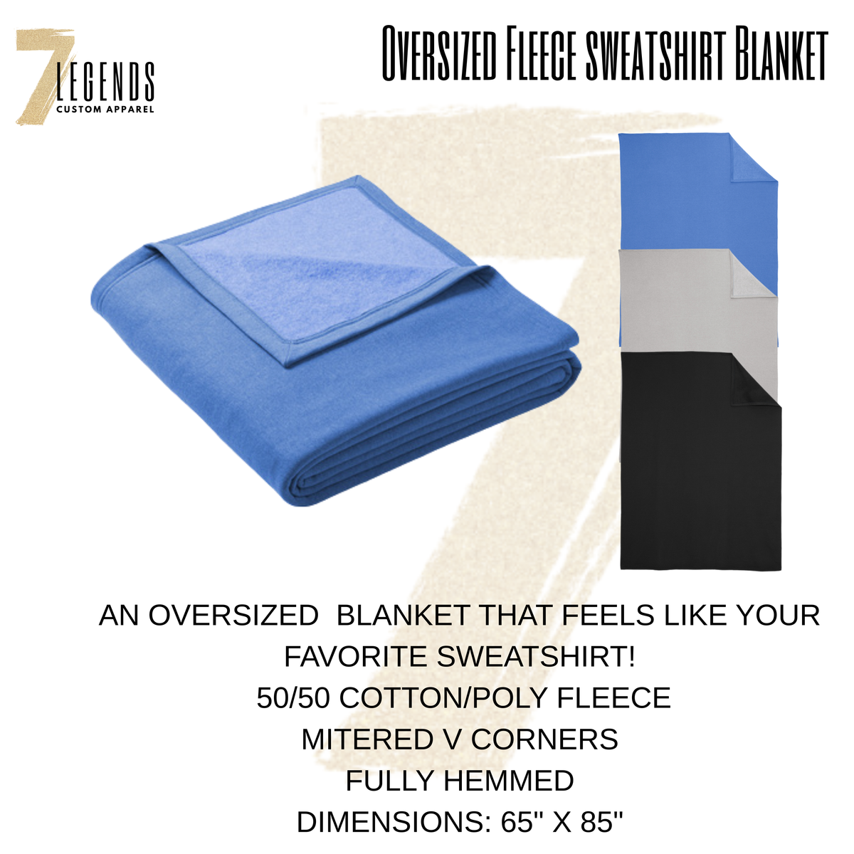 Oversized Fleece Sweatshirt Blanket