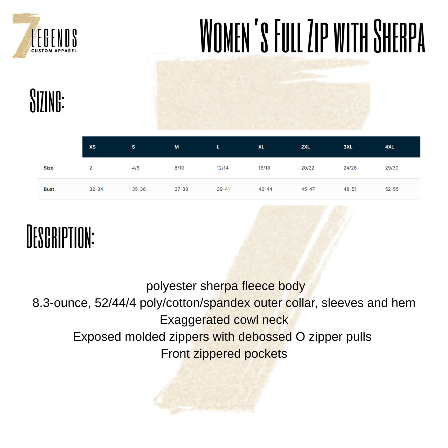 Women's Full Zip Jacket with Sherpa