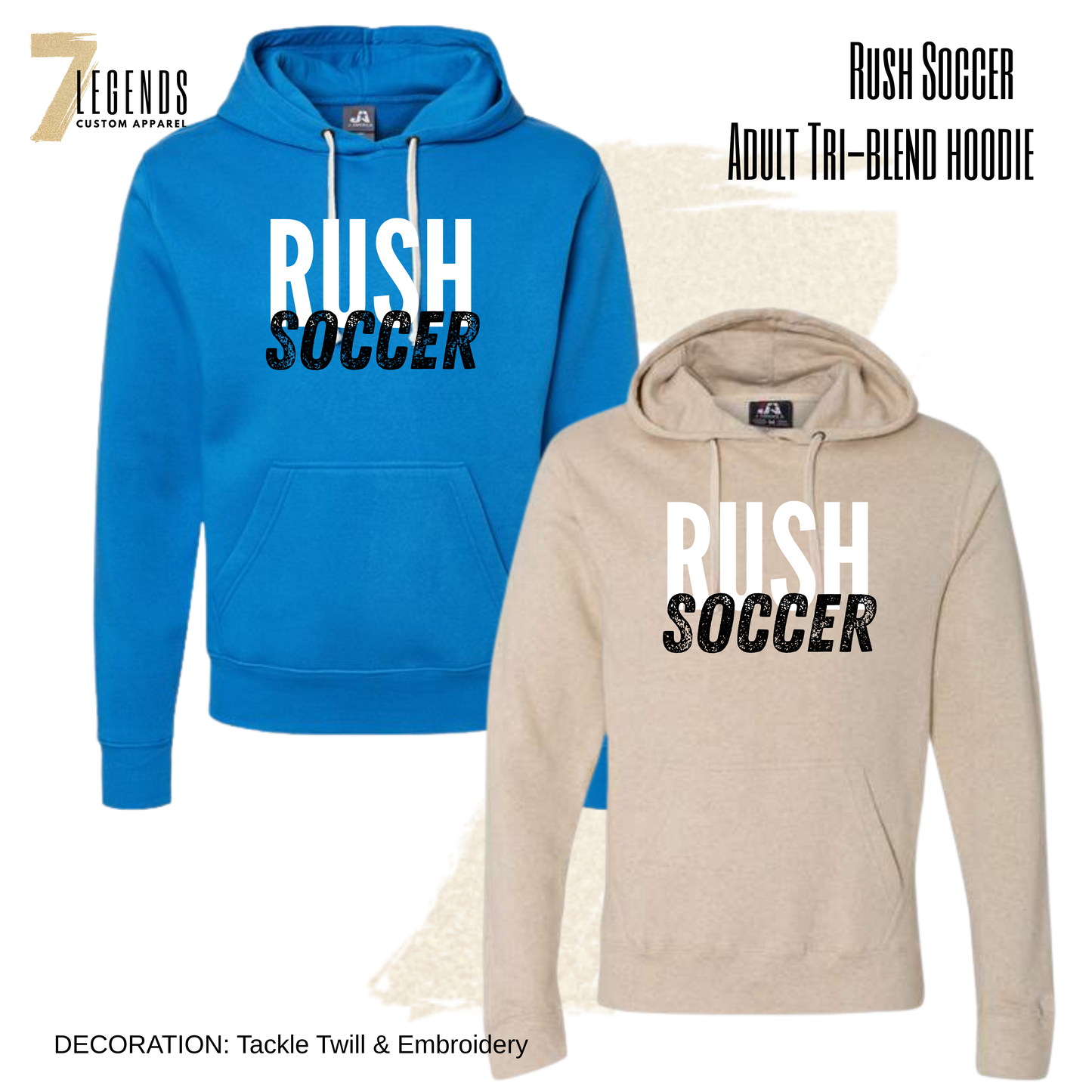 Winter Rush - Adult Block Triblend Hoodie