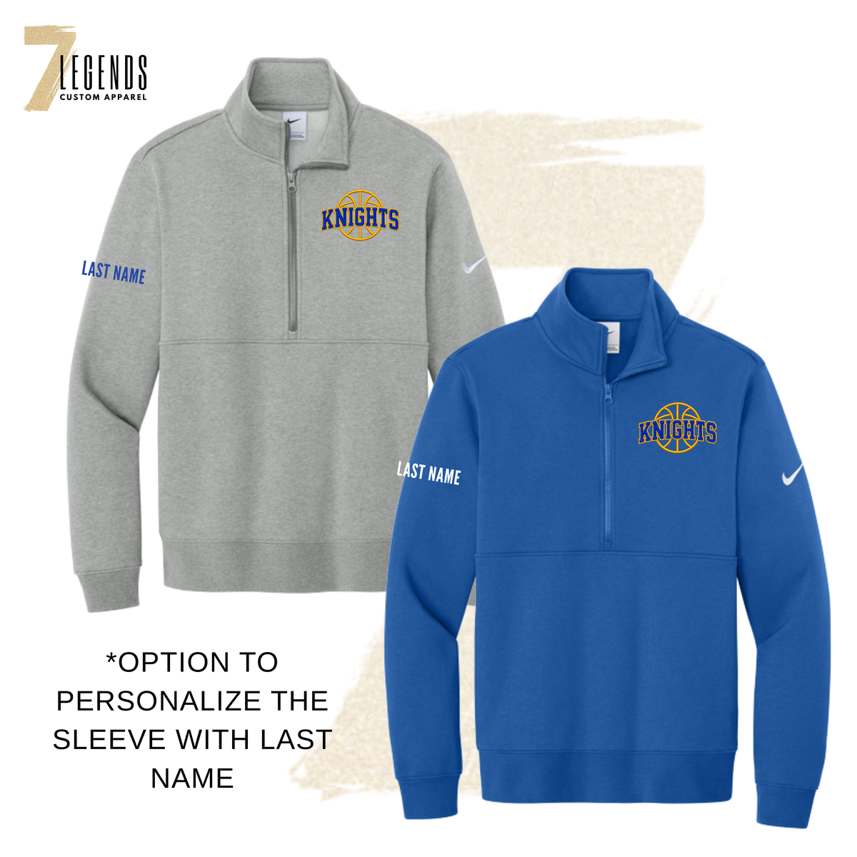 6Blue - Adult Nike 1/4 Zip Pullover