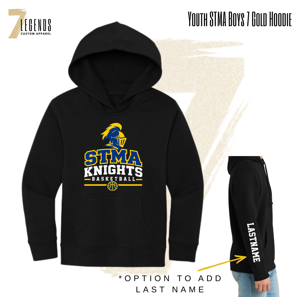 STMA Boys 7 Gold Team Hoodie