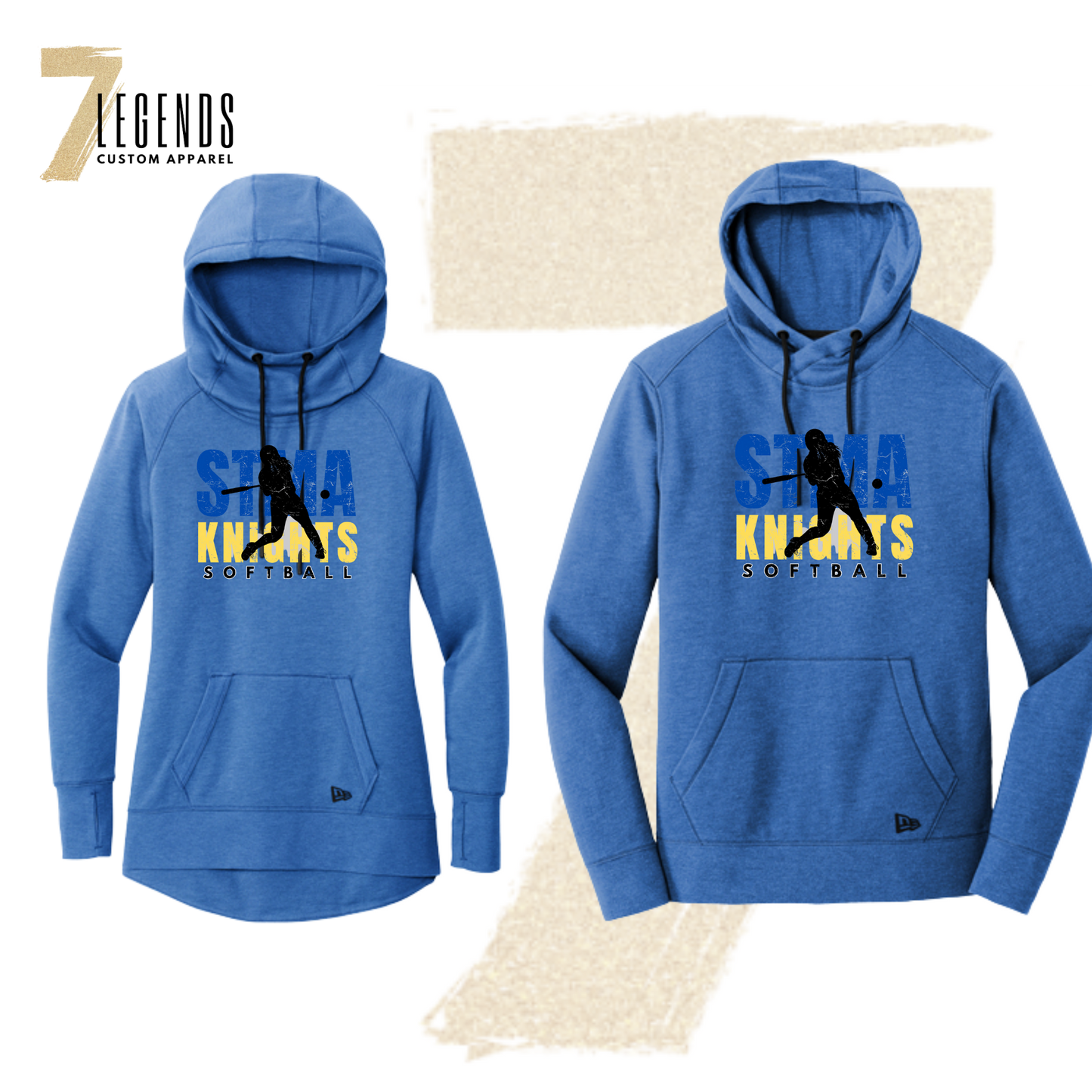 STMA Softball Triblend Fleece Hoodie