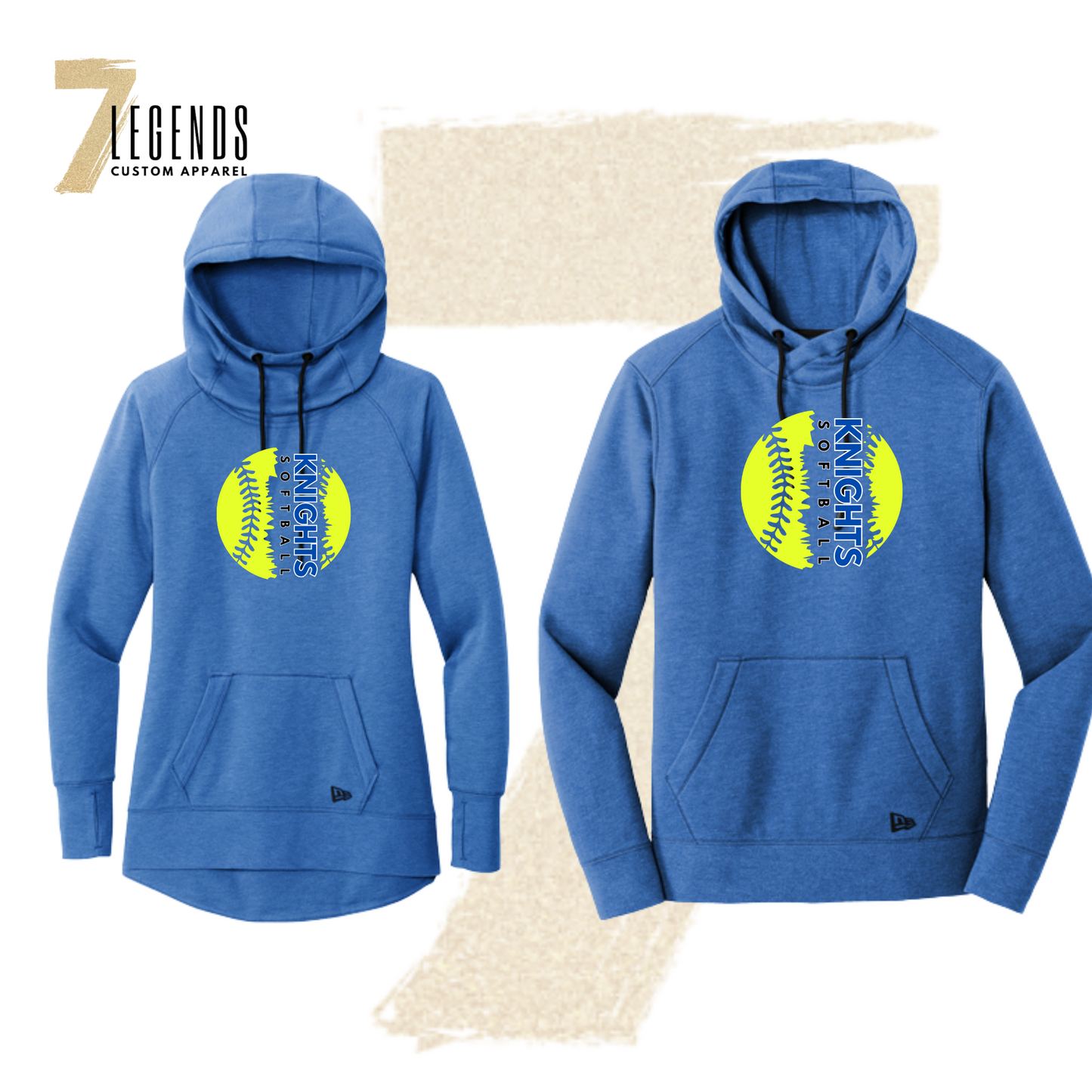 Softball Triblend Fleece Hoodie