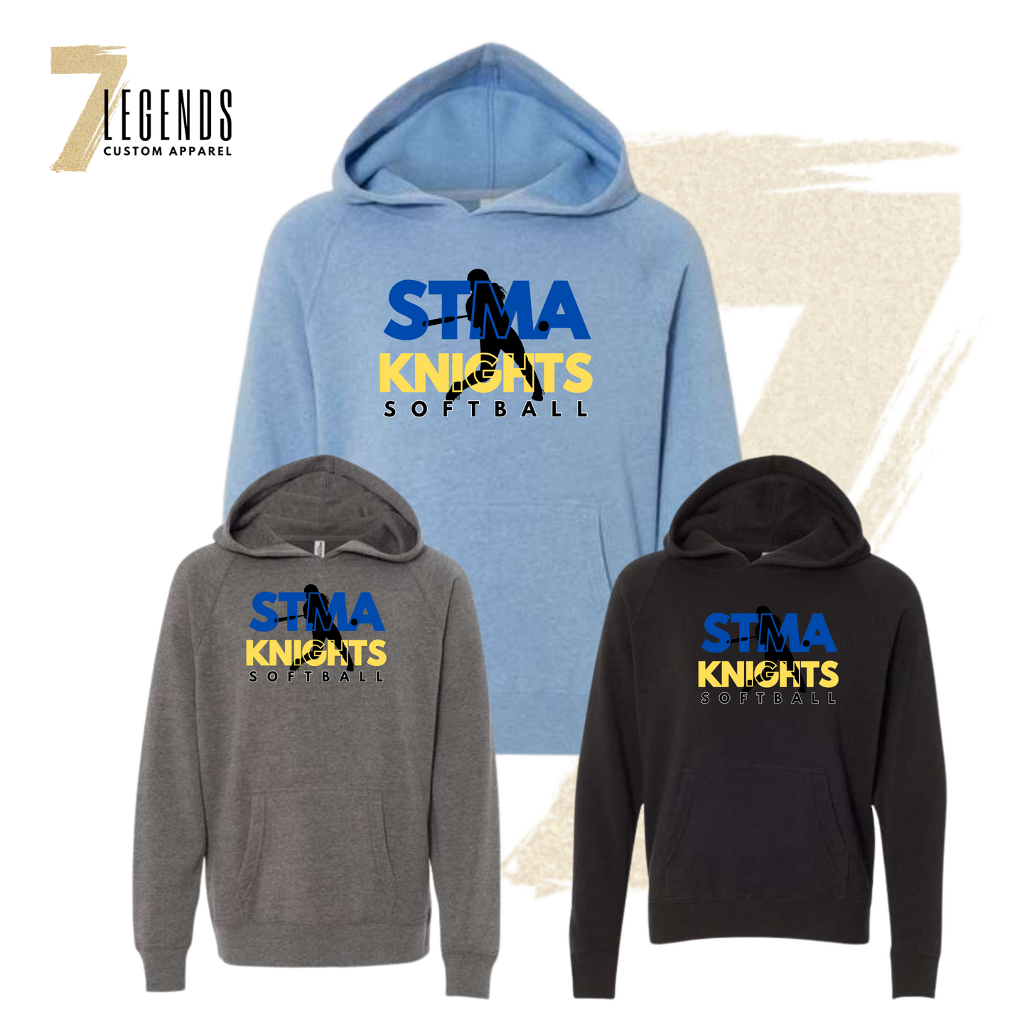 STMA Youth Softball Raglan Sweatshirt