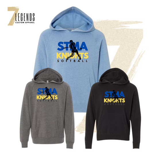 STMA Youth Softball Raglan Sweatshirt