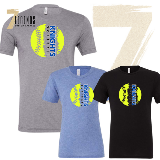 Adult Neon Softball T-shirt