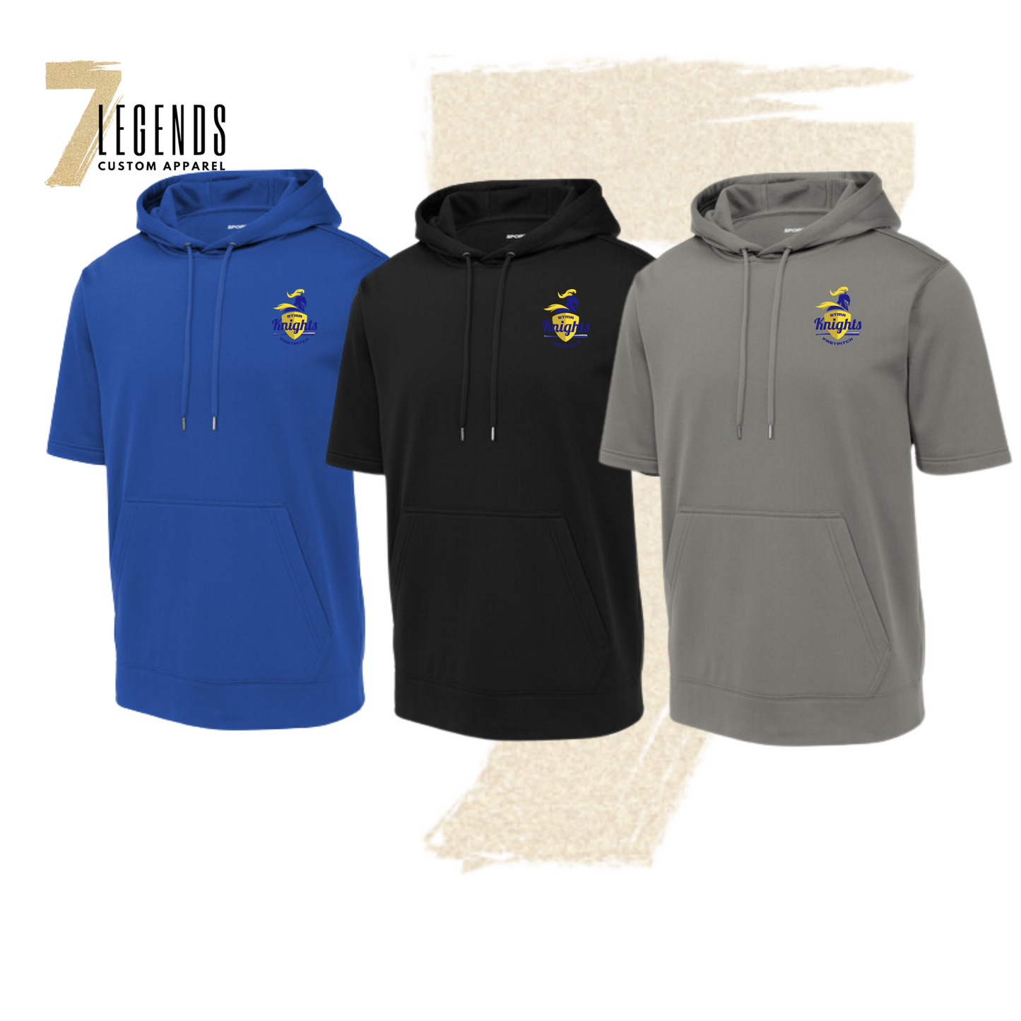 Fleece Short Sleeve Hooded Pullover