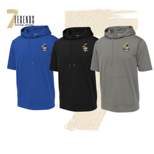 Fleece Short Sleeve Hooded Pullover
