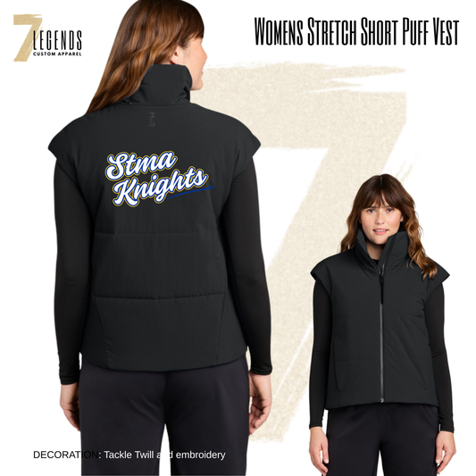 Women's STMA Knights Stretch Short Puff Vest