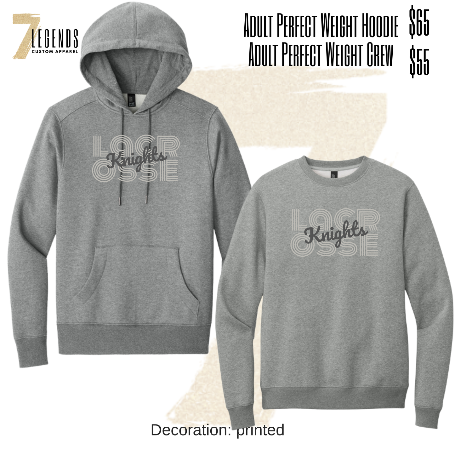 STMA Lacrosse Retro Adult Hoodie or Crewneck