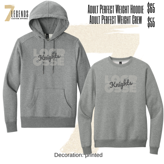 STMA Lacrosse Retro Adult Hoodie or Crewneck