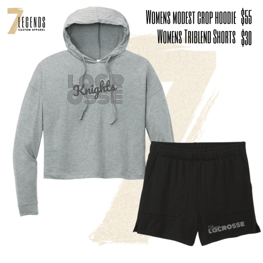 STMA Lacrosse Womens Modest Crop + Matching Shorts