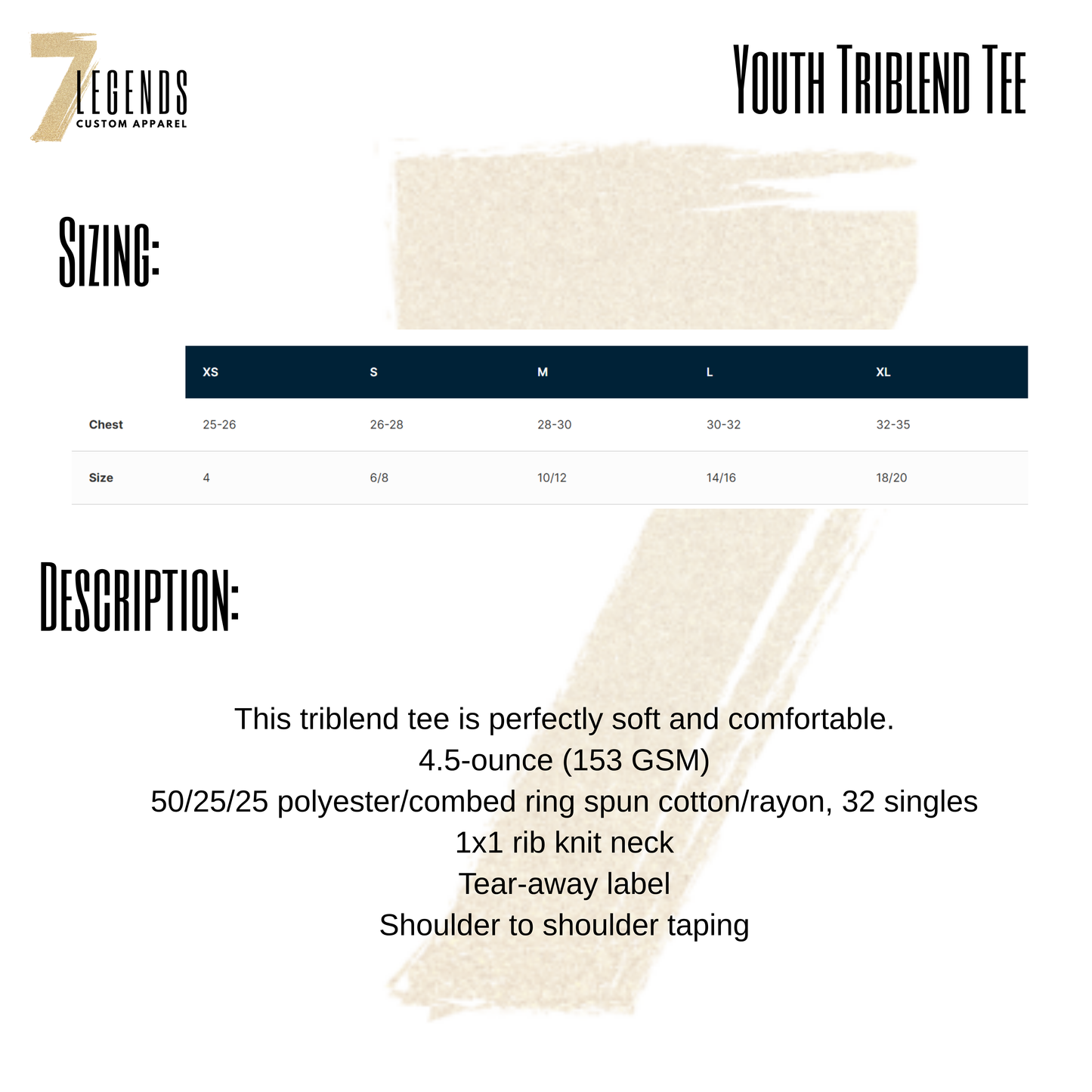 Youth Distressed STMA Triblend Tee