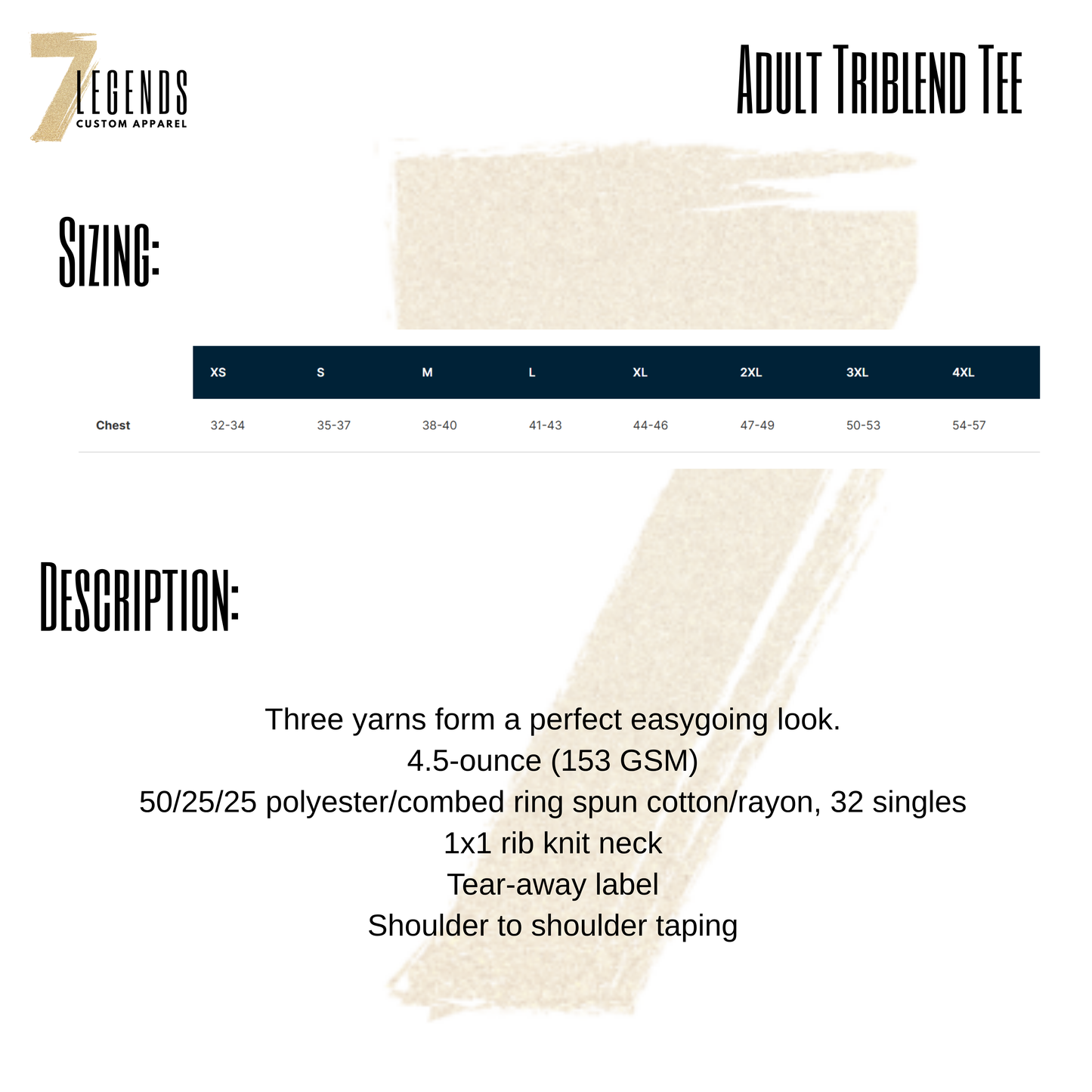 Adult Distressed STMA Triblend Tee