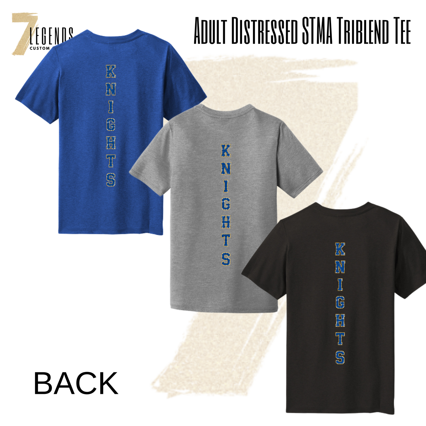 Adult Distressed STMA Triblend Tee