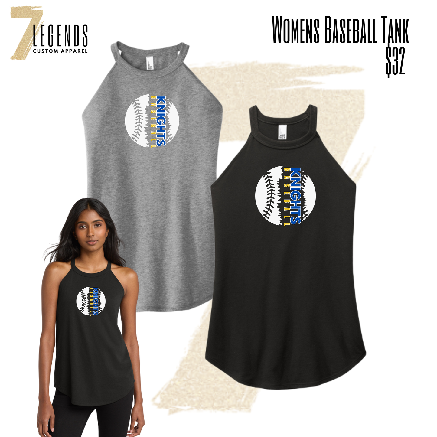 STMA Knights Baseball Womens Tank