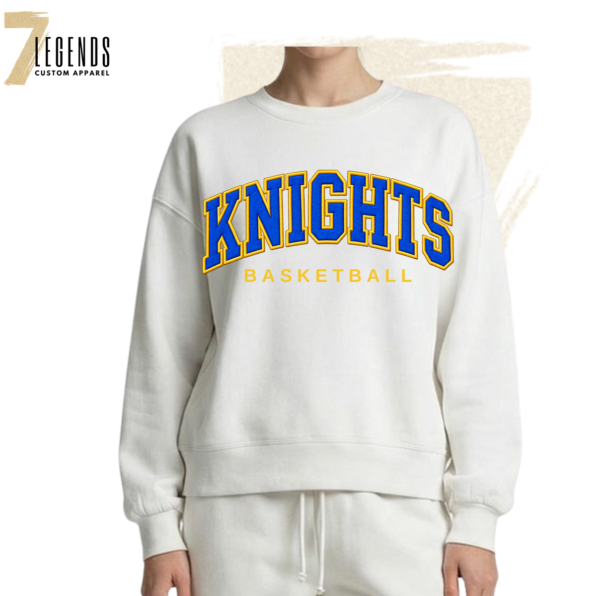6Blue - Women's Knights Basketball Crewneck