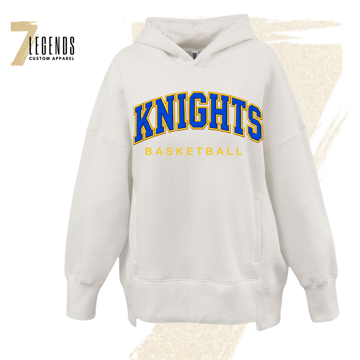 6Blue - Women's Oversize Knights Basketball Hoodie
