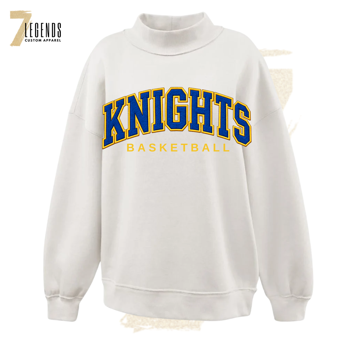 6Blue - YOUTH Knights Basketball Mock Sweatshirt