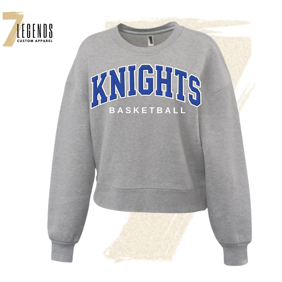 6Blue - Women's Knights Basketball Crewneck