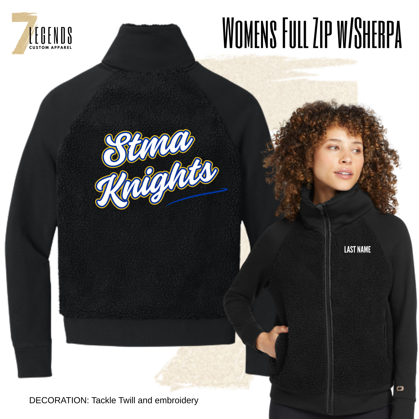 Women's STMA Knights Full Zip Jacket with Sherpa