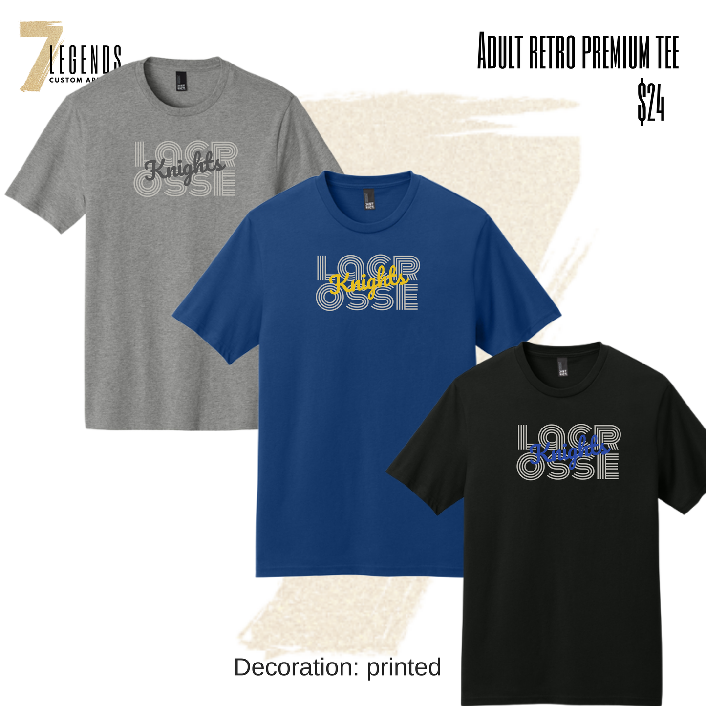 STMA Lacrosse Retro Premium Tee