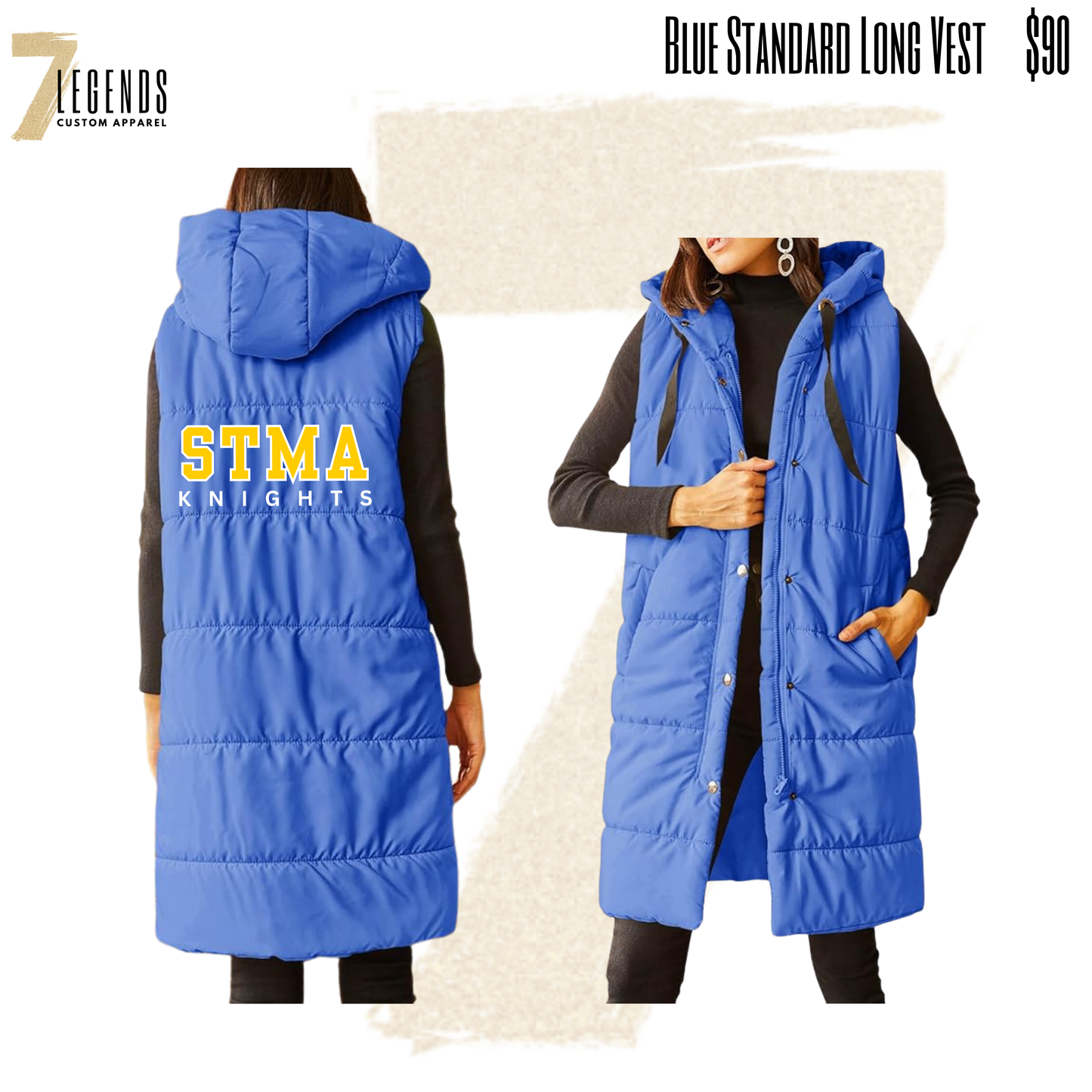 STMA Basketball - Blue Knights Standard Long Vest