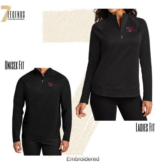 TPC Rose Black 1/4 Zip