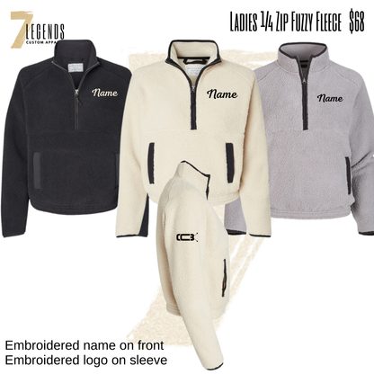 Ladies 1/4 Zip Fuzzy Fleece