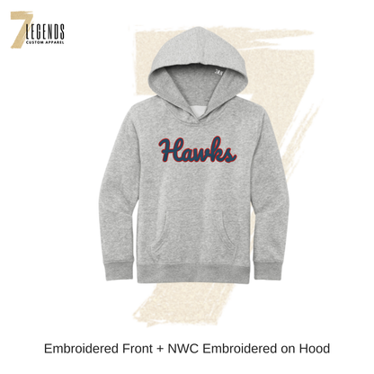 Youth Hawks Gray Hoodie