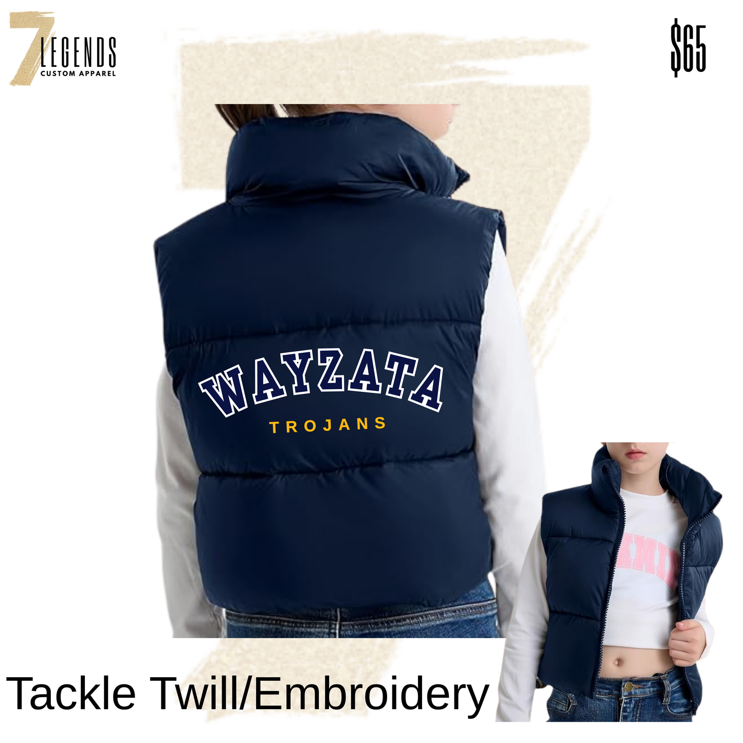 Wayzata Trojans Youth Cropped Vest