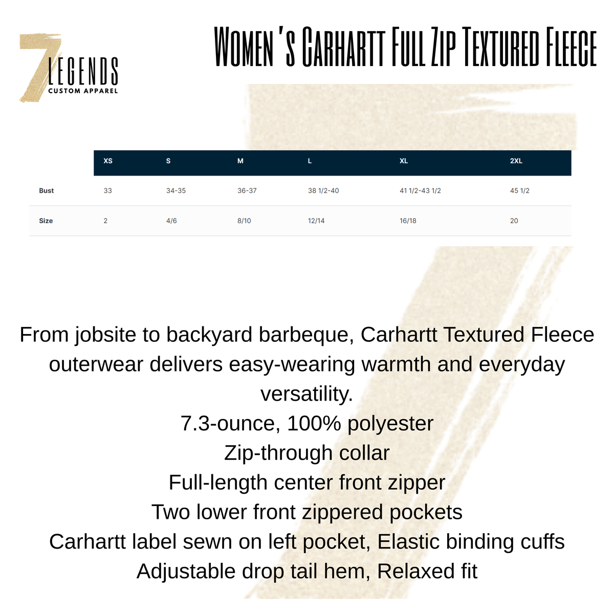 BH Women's Carhartt Full Zip Textured Fleece
