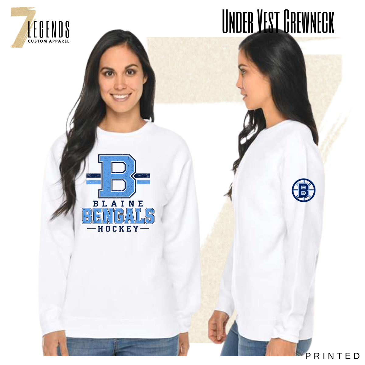 Blaine Hockey Adult (Under Vest) Crewneck
