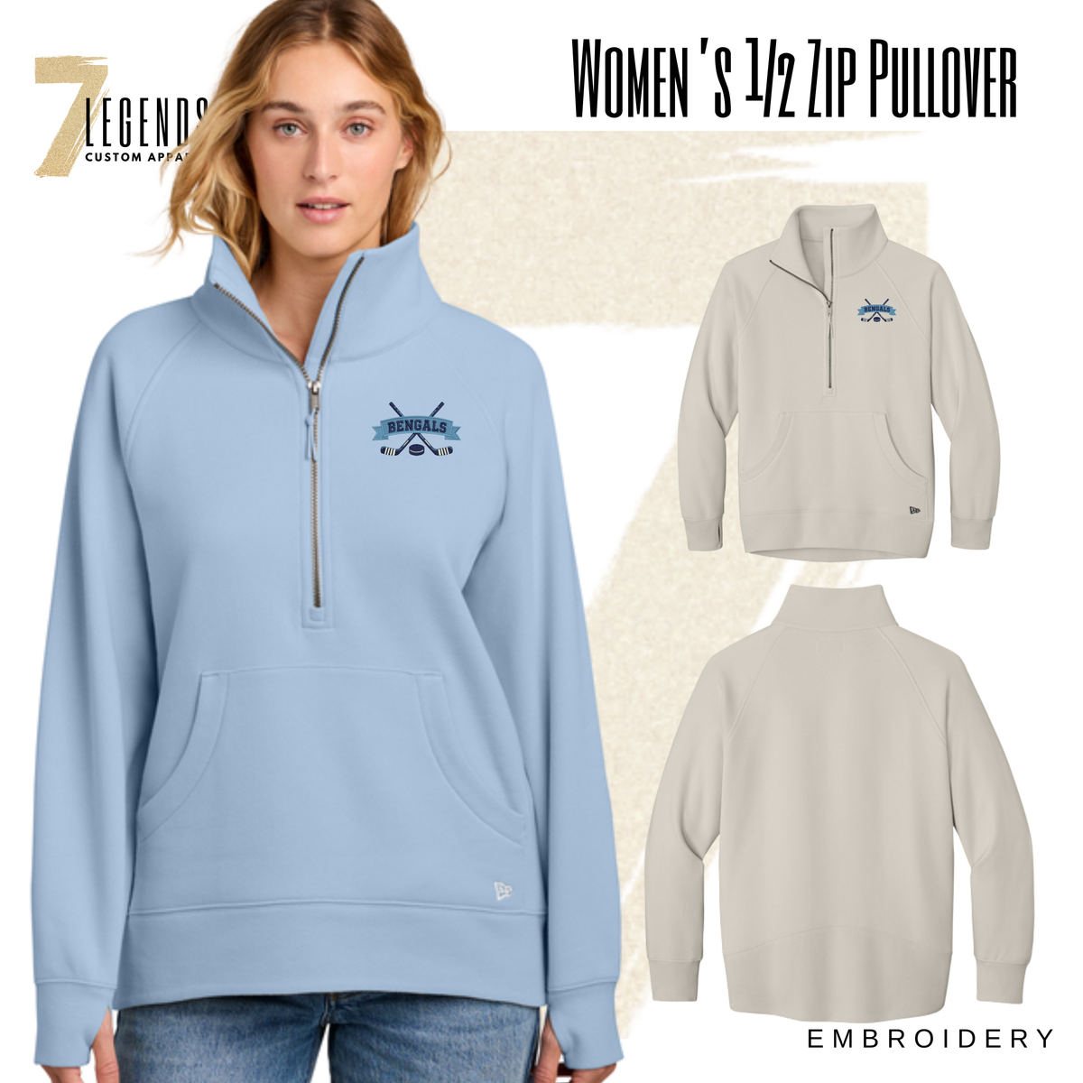 Blaine Hockey Women's 1/2 Zip Pullover